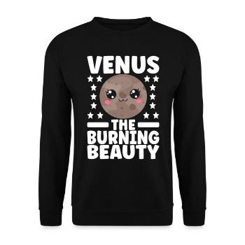 Astronomie Mignonne Planète Système Solaire Galaxie - Sweat-shirt Unisexe - noir - Devant - Alina (178cm) & Michal (187cm)
