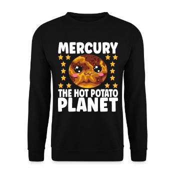 Astronomie Mignonne Planète Système Solaire Galaxie - Sweat-shirt Unisexe - noir - Devant - Alina (178cm) & Michal (187cm)