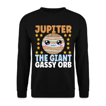 Astronomie Mignonne Planète Système Solaire Galaxie - Sweat-shirt Unisexe - noir - Devant - Alina (178cm) & Michal (187cm)