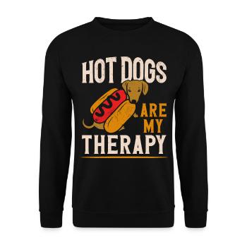 Hot Dog Les hot-dogs adultes sont mes - Sweat-shirt Unisexe - noir - Devant - Alina (178cm) & Michal (187cm)