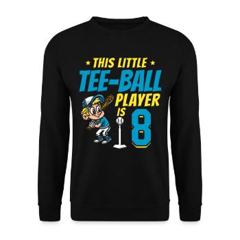 Tee-ball player Party 8th Birthday Tee-ball player - Unisex Pullover - Schwarz - Vorne - Alina (178cm) & Michal (187cm)