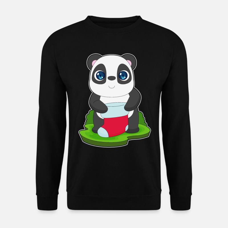 Chaussettes de Noël Panda - Sweat-shirt Unisexe - noir