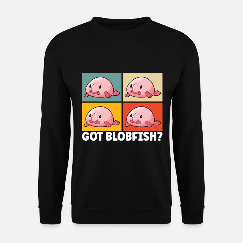 Poisson blob mignon poisson laid - Sweat-shirt Unisexe - noir