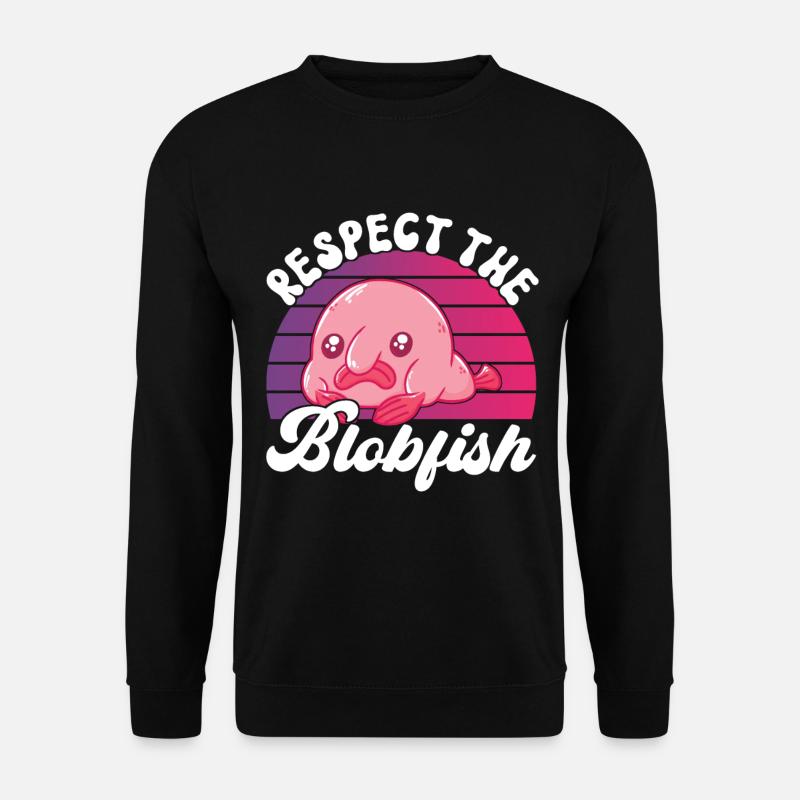 Poisson blob mignon poisson laid - Sweat-shirt Unisexe - noir