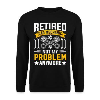 Retired car mechanic Auto Mechanic Retired Car Mec - Unisex Pullover - Schwarz - Vorne - Alina (178cm) & Michal (187cm)