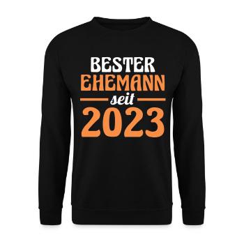 Meilleur mari de la Saint-Valentin depuis 2023 - Sweat-shirt Unisexe - noir - Devant - Alina (178cm) & Michal (187cm)