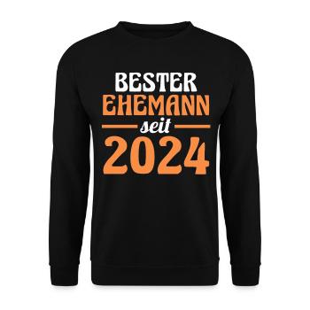 Meilleur mari de la Saint-Valentin depuis 2024 - Sweat-shirt Unisexe - noir - Devant - Alina (178cm) & Michal (187cm)
