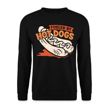 Hot Dog Adulte Alimenté Par Les Hot-Dogs - Sweat-shirt Unisexe - noir - Devant - Alina (178cm) & Michal (187cm)