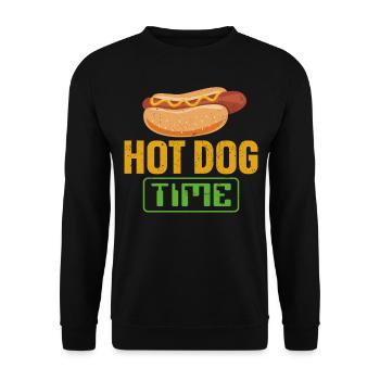 Hot Dog Adulte Hot Dog Time - Sweat-shirt Unisexe - noir - Devant - Alina (178cm) & Michal (187cm)