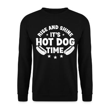 Hot Dog Adult Rise And Shine It's - Unisex Pullover - Schwarz - Vorne - Alina (178cm) & Michal (187cm)