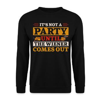 Hot Dog Adult Humor Pun Naughty - Unisex Sweatshirt - black - Front - Alina (178cm) & Michal (187cm)