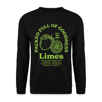 Limes Nutritional - Unisex Sweatshirt - black - Front - Alina (178cm) & Michal (187cm)