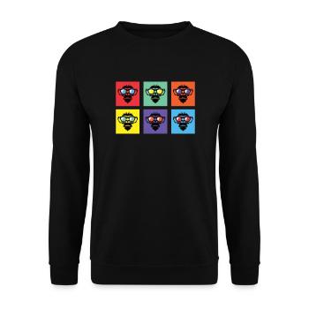 Overruled Monkeys Colorful 3 - Unisex Sweatshirt - black - Front - Alina (178cm) & Michal (187cm)