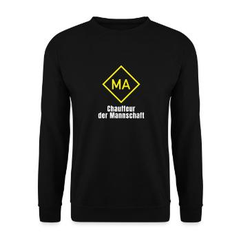 Maschinist Feuerwehr taktische Zeichen - Unisex Pullover - Schwarz - Vorne - Alina (178cm) & Michal (187cm)