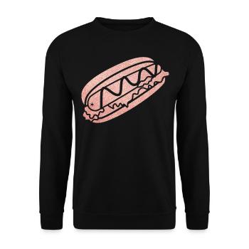 Hot Dog Adult Pink Diamonds - Unisex Sweatshirt - black - Front - Alina (178cm) & Michal (187cm)