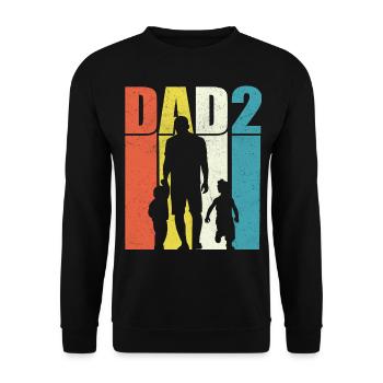 Papa - Unisex Pullover - Schwarz - Vorne - Alina (178cm) & Michal (187cm)