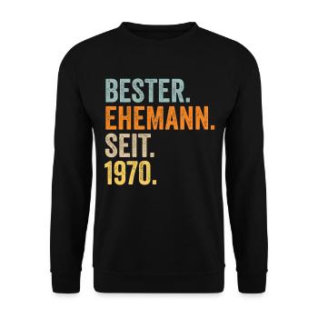 La Saint-Valentin Meilleur mari depuis 1970 - Sweat-shirt Unisexe - noir - Devant - Alina (178cm) & Michal (187cm)