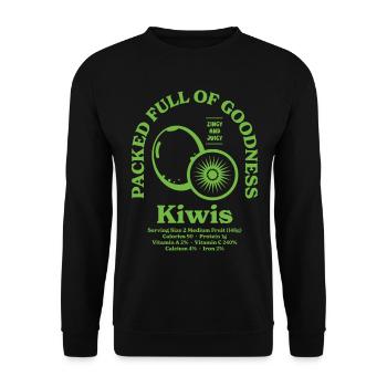 Kiwi Nutritional - Unisex Sweatshirt - black - Front - Alina (178cm) & Michal (187cm)