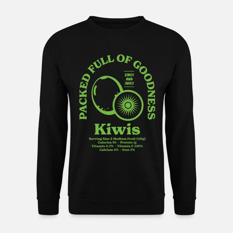 Kiwi Ernährung - Unisex Pullover - Schwarz