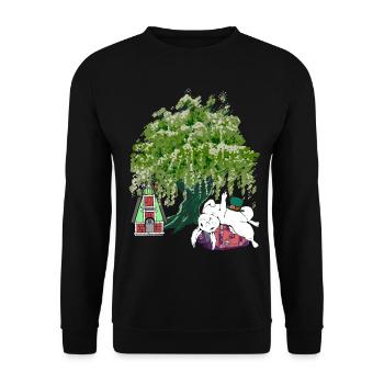 Lapin Valise Vacances Rongeur Voyage Lapin - Sweat-shirt Unisexe - noir - Devant - Alina (178cm) & Michal (187cm)