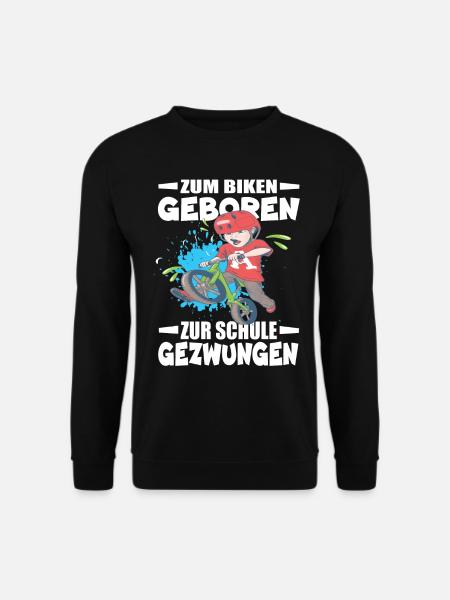 Zum Bike Geboren Zur Schule Gezwungen - Unisex Pullover - Schwarz