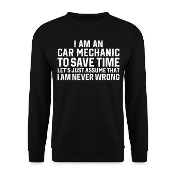 Car Mechanic Saying Auto Mechanic Quotes - Unisex Sweatshirt - black - Front - Alina (178cm) & Michal (187cm)