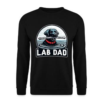 Labrador Retriever Dog LAB DAD Black Labrador - Unisex Sweatshirt - black - Front - Alina (178cm) & Michal (187cm)