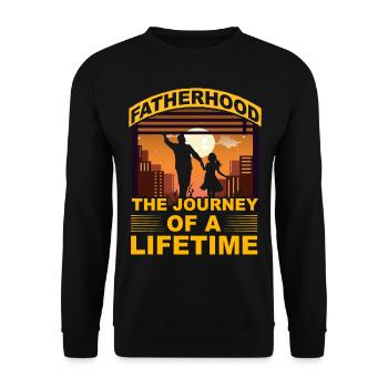 Fatherfood the journey of a lifetime - Unisex Sweatshirt - black - Front - Alina (178cm) & Michal (187cm)