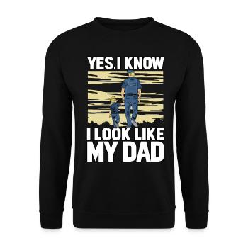 Oui, je sais que je ressemble à mon père - Sweat-shirt Unisexe - noir - Devant - Alina (178cm) & Michal (187cm)