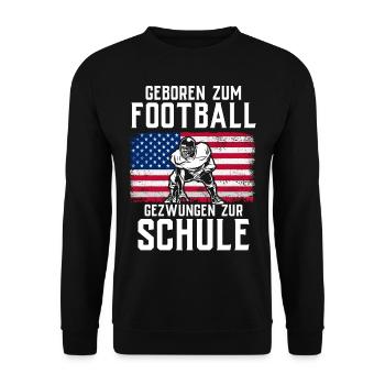 American Football Tshirt Herren Kinder Football - Unisex Pullover - Schwarz - Vorne - Alina (178cm) & Michal (187cm)