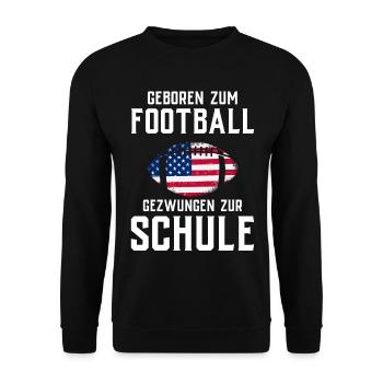American Football Tshirt Men's Kids Football - Unisex Sweatshirt - black - Front - Alina (178cm) & Michal (187cm)