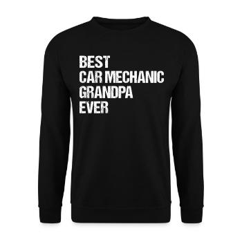 Best Car Mechanic Grandpa Ever - Car Mechanic Gran - Unisex Sweatshirt - black - Front - Alina (178cm) & Michal (187cm)