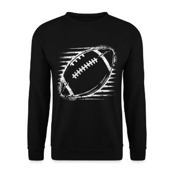 American Football Tshirt Men's Kids Football - Unisex Sweatshirt - black - Front - Alina (178cm) & Michal (187cm)