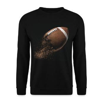 American Football Tshirt Men's Kids Football - Unisex Sweatshirt - black - Front - Alina (178cm) & Michal (187cm)