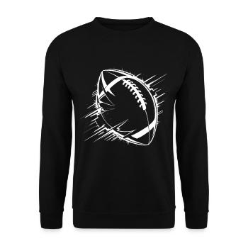 American Football Tshirt Herren Kinder Football - Unisex Pullover - Schwarz - Vorne - Alina (178cm) & Michal (187cm)
