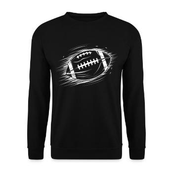 American Football Tshirt Men's Kids Football - Unisex Sweatshirt - black - Front - Alina (178cm) & Michal (187cm)