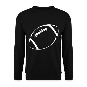 American Football Tshirt Men's Kids Football - Unisex Sweatshirt - black - Front - Alina (178cm) & Michal (187cm)