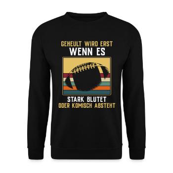 American Football Tshirt Men's Kids Football - Unisex Sweatshirt - black - Front - Alina (178cm) & Michal (187cm)
