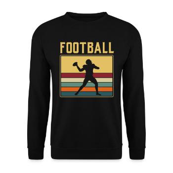 American Football Tshirt Men's Kids Football - Unisex Sweatshirt - black - Front - Alina (178cm) & Michal (187cm)