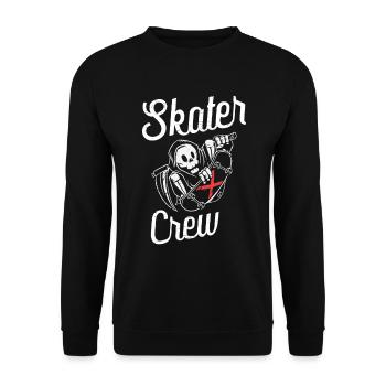 Skater Crew for a Skater - Unisex Sweatshirt - black - Front - Alina (178cm) & Michal (187cm)