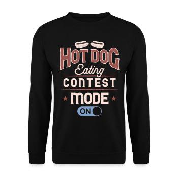 Hot-dog Adulte Manger des hot-dogs - Sweat-shirt Unisexe - noir - Devant - Alina (178cm) & Michal (187cm)