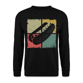 Hot Dog Adulte Vintage Rétro - Sweat-shirt Unisexe - noir - Devant - Alina (178cm) & Michal (187cm)
