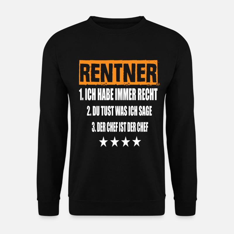 Rentner - Unisex Pullover - Schwarz