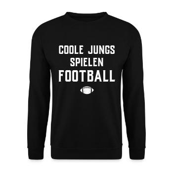 American Football Gift Kids Football Player - Unisex Sweatshirt - black - Front - Alina (178cm) & Michal (187cm)