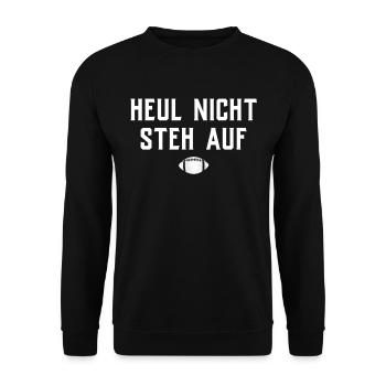 American Football Gift Kids Football Player - Unisex Sweatshirt - black - Front - Alina (178cm) & Michal (187cm)