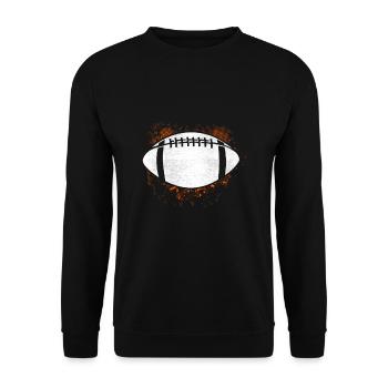 American Football Gift Kids Football Player - Unisex Sweatshirt - black - Front - Alina (178cm) & Michal (187cm)