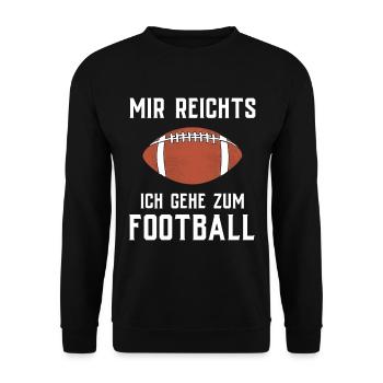 American Football Gift Kids Football Player - Unisex Sweatshirt - black - Front - Alina (178cm) & Michal (187cm)