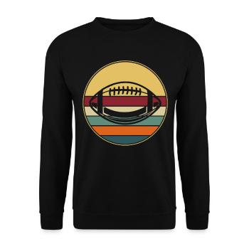 American Football Geschenk Kinder Footballspieler - Unisex Pullover - Schwarz - Vorne - Alina (178cm) & Michal (187cm)
