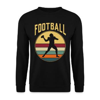 American Football Geschenk Kinder Footballspieler - Unisex Pullover - Schwarz - Vorne - Alina (178cm) & Michal (187cm)
