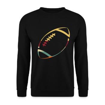 American Football Geschenk Kinder Footballspieler - Unisex Pullover - Schwarz - Vorne - Alina (178cm) & Michal (187cm)